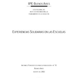 Experiencias Solidarias en las Escuelas