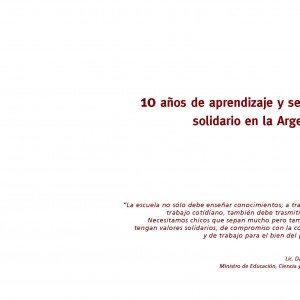 10 años de aprendizaje y servicio solidario en la Argentina