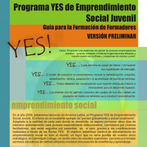 Programa Yes de Emprendimiento Social Juvenil. Guía para la formación de formadores.