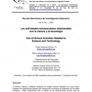 Las actividades extraescolares relacionadas con la ciencia y la tecnología